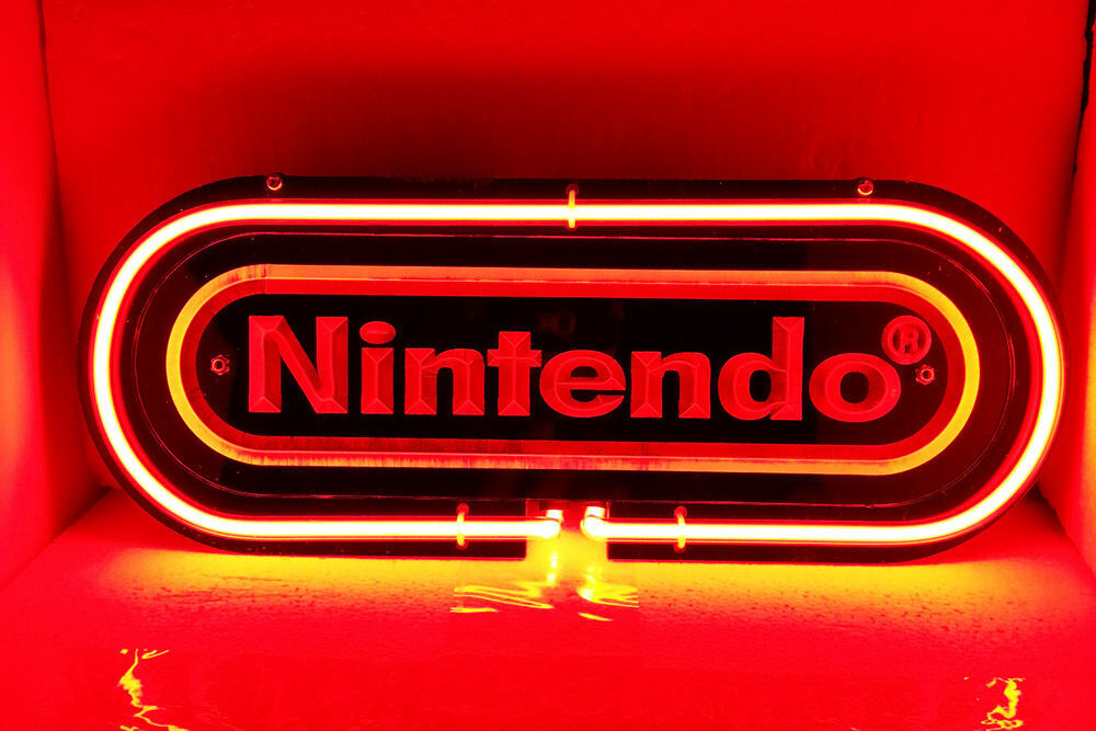 Nintendo 3d Carved Neon Sign Beer Bar Gift 14"x7" Light Lamp Bedroom Glass Без бренда