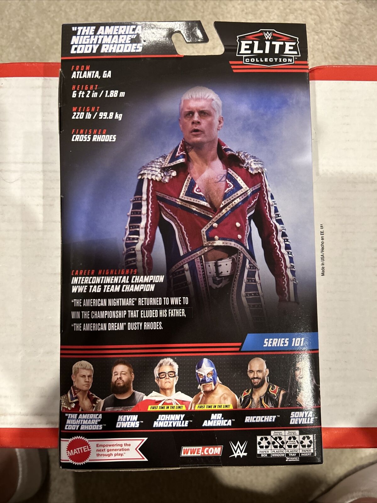 WWE Elite Cody Rhodes Series 101 6” Wrestling Action Figure 2023 New Mattel Mattel HKN85 - фотография #9