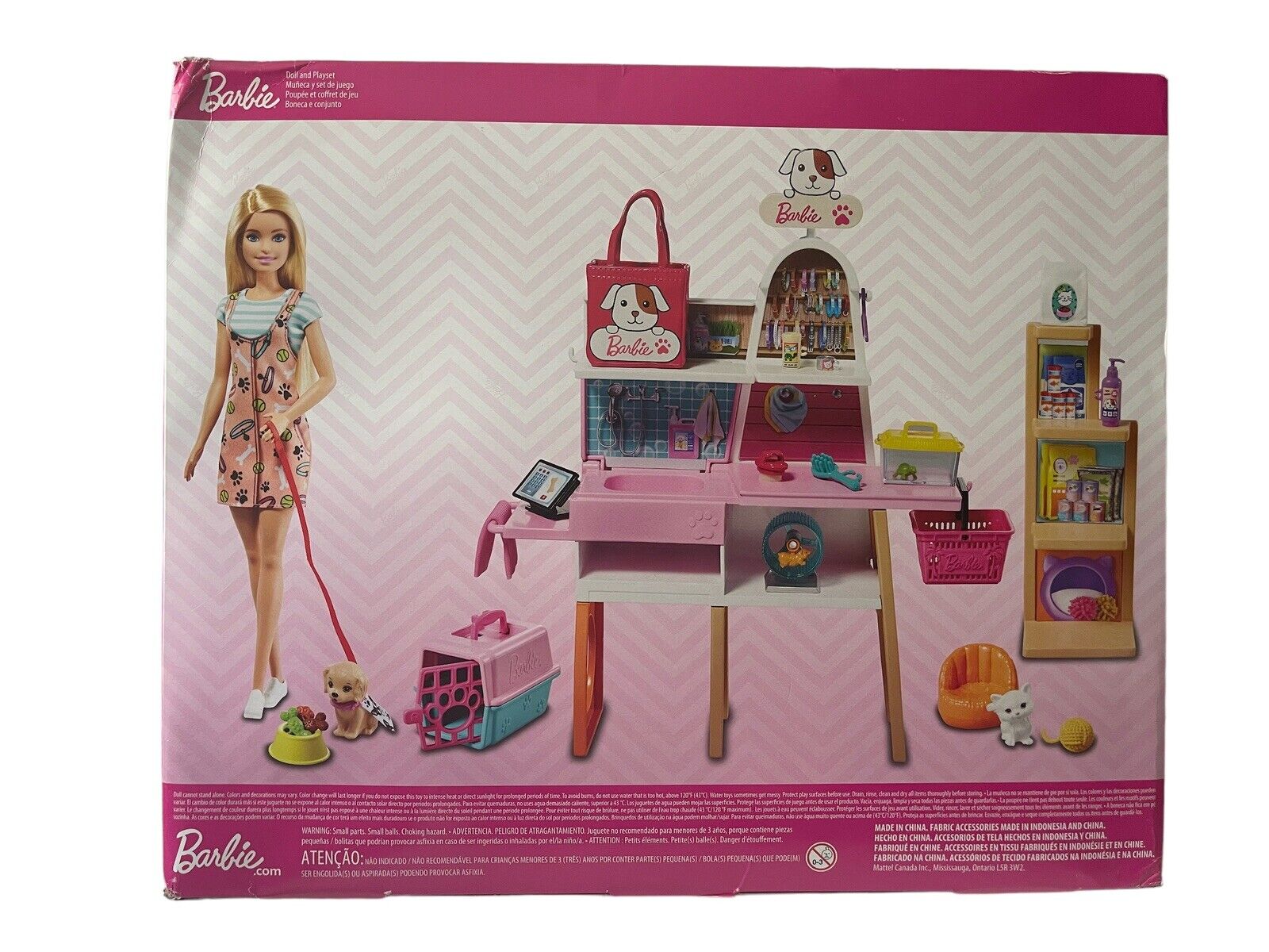 Barbie Doll Pet Boutique and Play Set 25 PCS  New By Mattel Dog Cat Hamster 2022 Barbie na - фотография #6