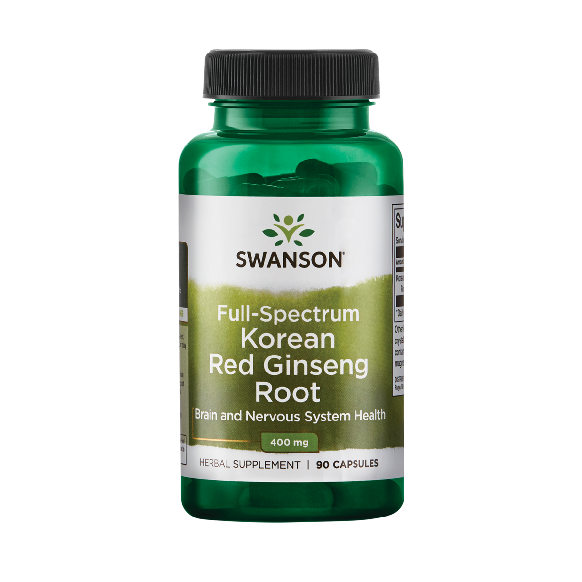 Swanson Full Spectrum Korean Red Ginseng Root Capsules, 400 mg, 90 Count Swanson SW1136