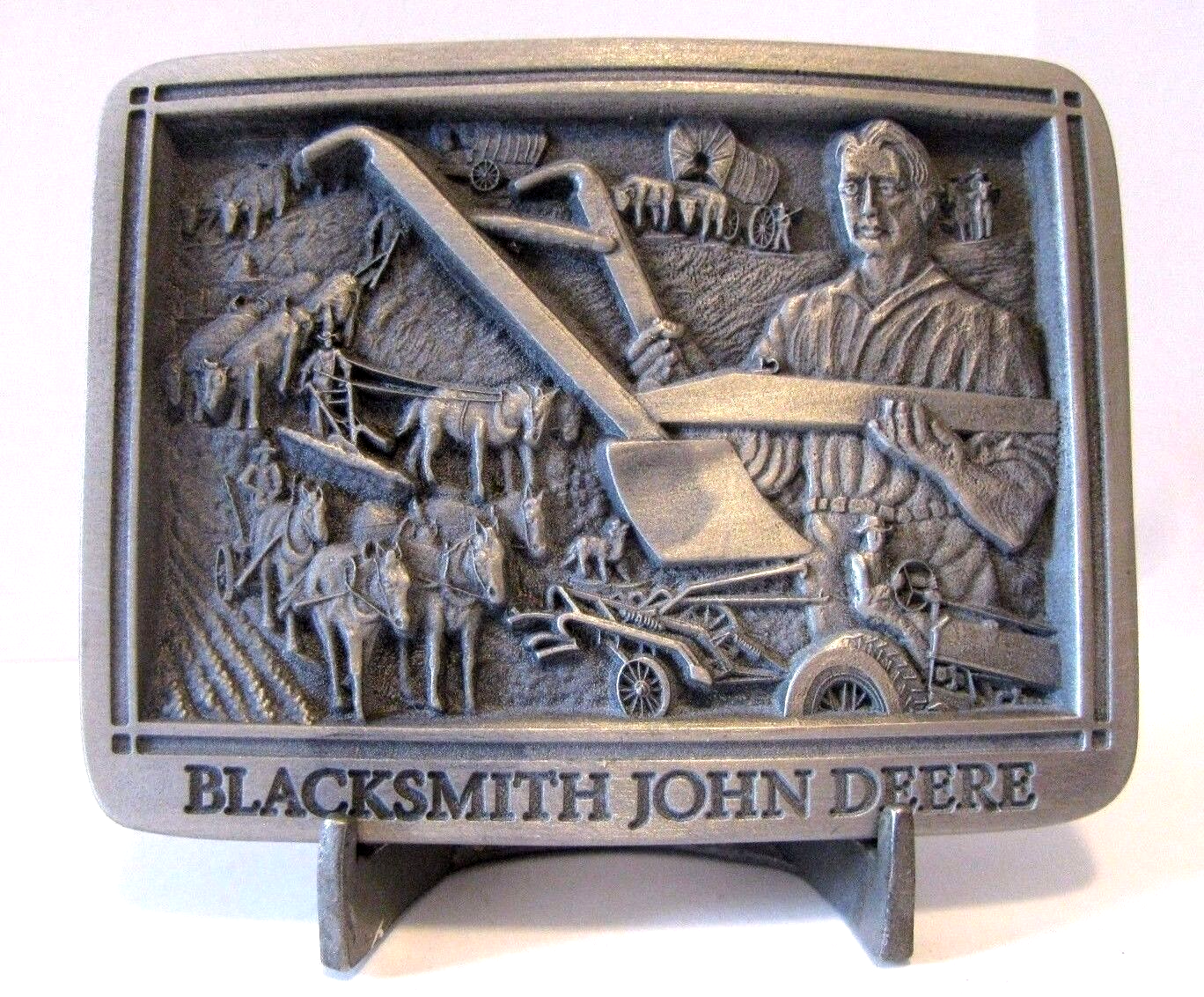 1999 John Deere Blacksmith A Tractor Plow Belt Buckle Limited Ed Hinton 1st Ser JOHN DEERE
