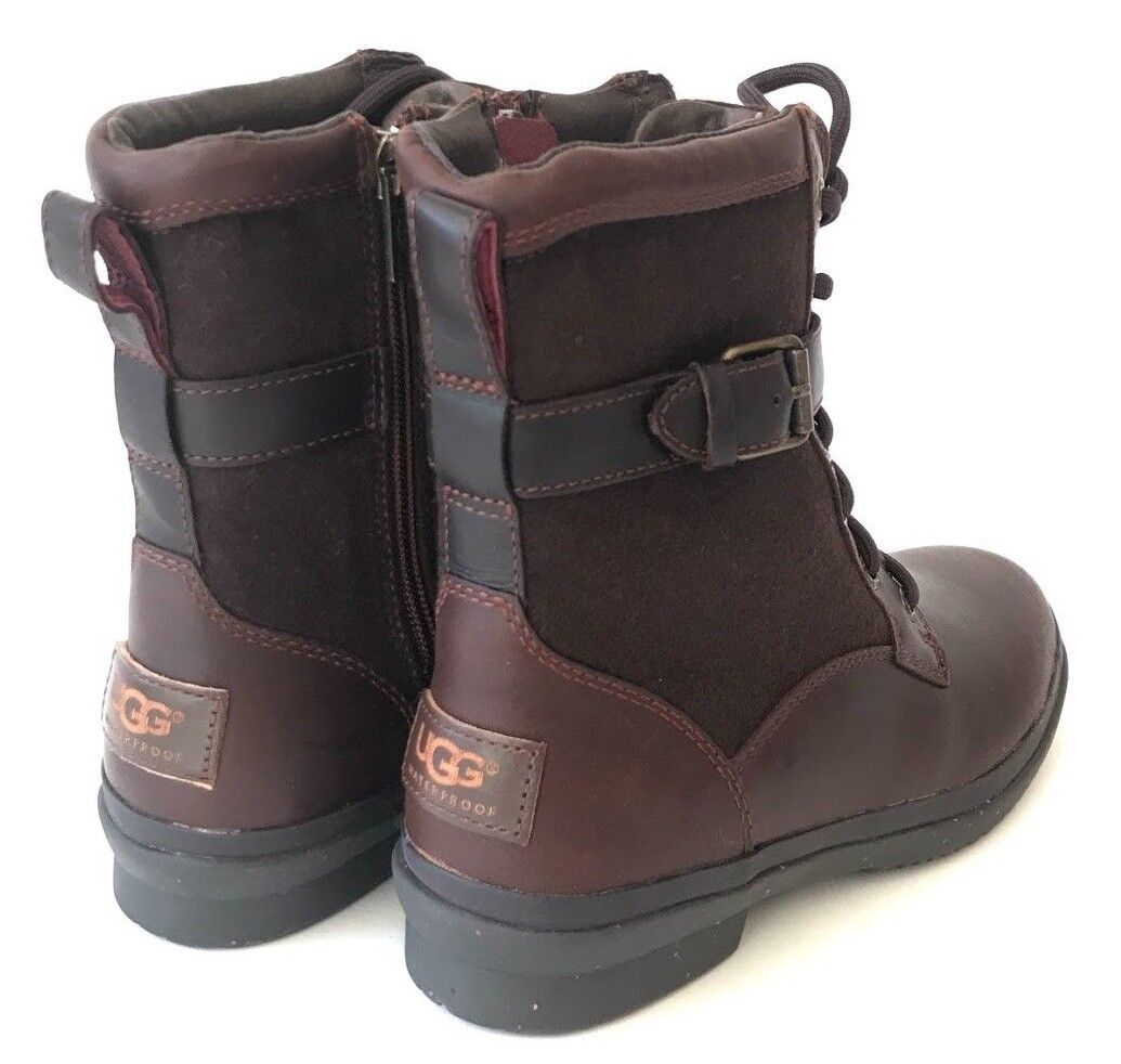 Ugg Kesey Womens Boot Waterproof Full-Grain Leather Wool-Blend Black or Chestnut UGG Australia Kesey - фотография #6