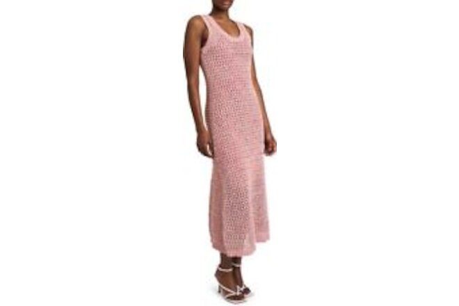 NEW Derek Lam 10 Crosby Eliana Crochet Sweater Tank Dress pink Size L $450