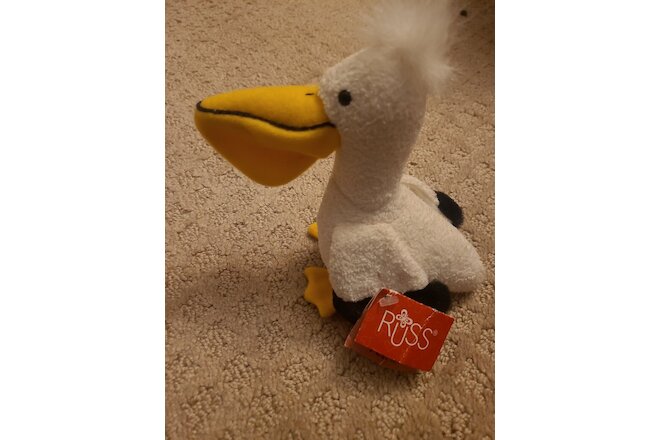 Vintage - Luv Pets By Russ - Petrie Pelican 5" Beanie Plush - With Tag