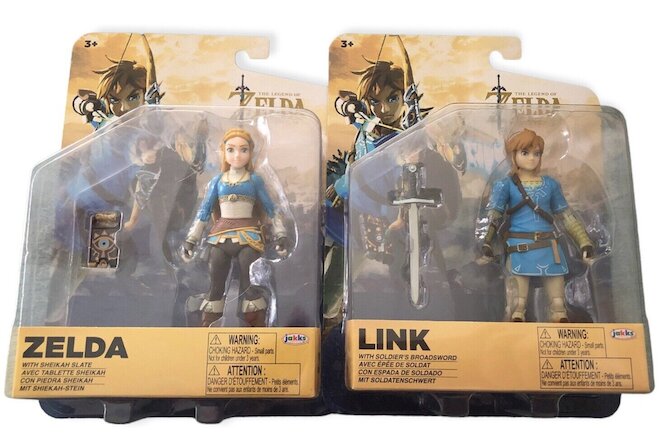 2023 World of Nintendo NEW Jakks Pacific Legend of Zelda Link And Zelda Both!!