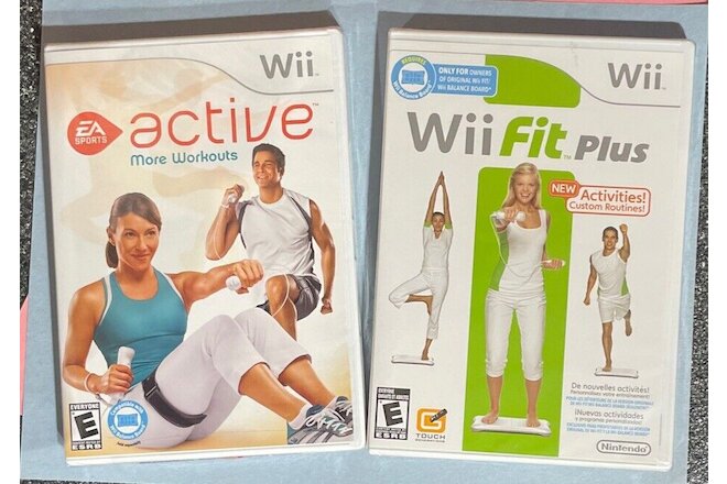 Wii Fit Plus & Active More Workouts ( Wii ) Factory Sealed