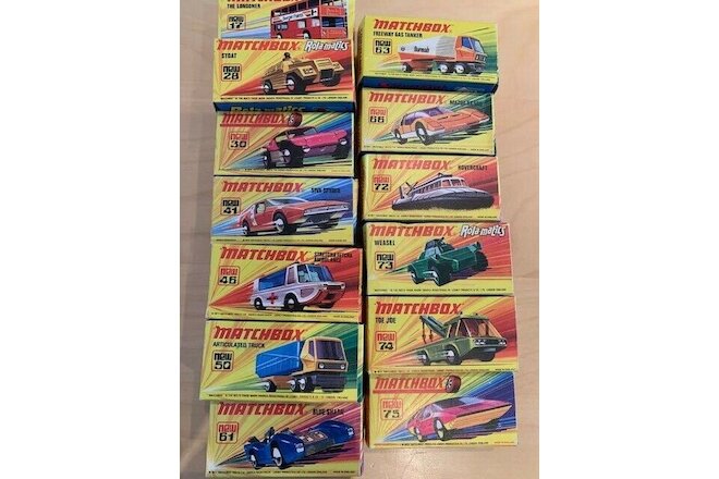 Vintage Lesney Matchbox  in boxes. 13 cars # 17 - 75