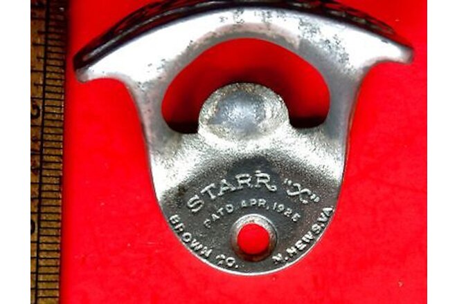 Vintage Drink Coca-Cola Starr X Old 1925 Cast Iron Wall Mounted Bottle Opener #2