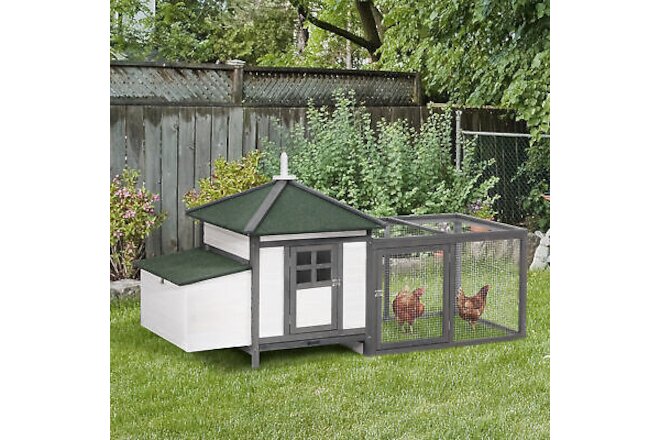 Cute Chicken Coop with Cottage Design, Poultry Cage /w Safe Environmental Paint