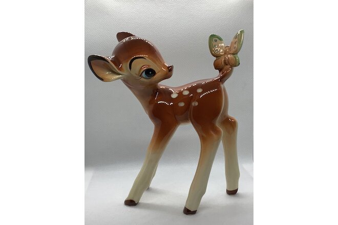 Vintage Walt Disney Bambi Porcelain Butterfly Figurine Japan Collectible 6.5”