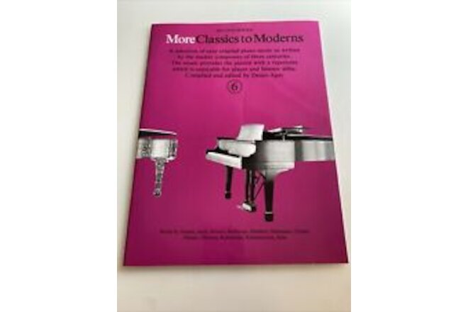 More Classics to Moderns Piano Book Second Series Book 6 Works by Mozart aby