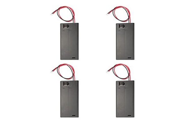 2AA Battery Holder, 2AA Battery Box with Switch, 4-Pack 2 x 1.5V AA ABS Plast...
