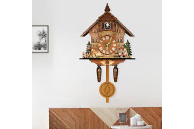 Northern Europe Style Cuckoo Wall Clock Pendulum Art Ornamental Wall Clock Decor