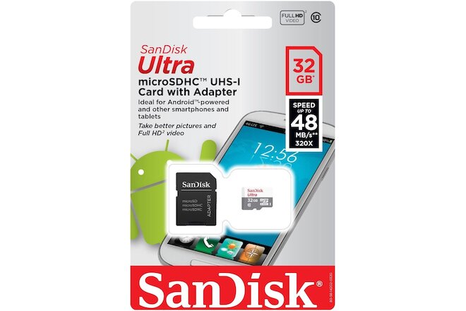 SanDisk 32GB 32G Ultra Micro SD Class 10 TF Flash SDHC Memory Card mobile Drone