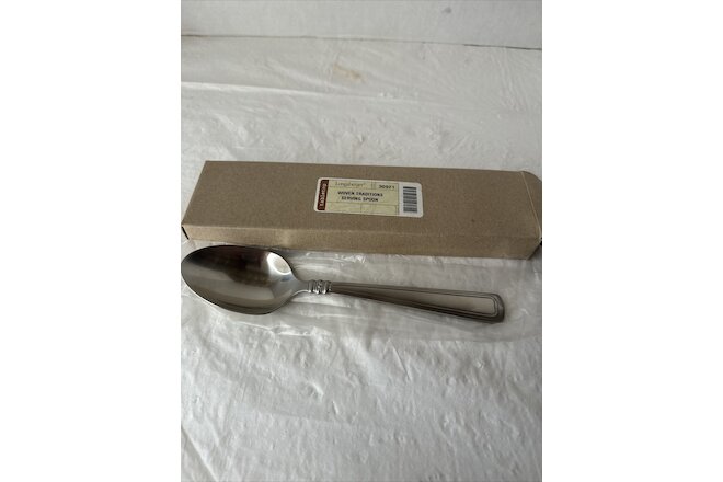 Longaberger Stainless Steel Serving Spoon Woven Traditions Handle 8 3/8"