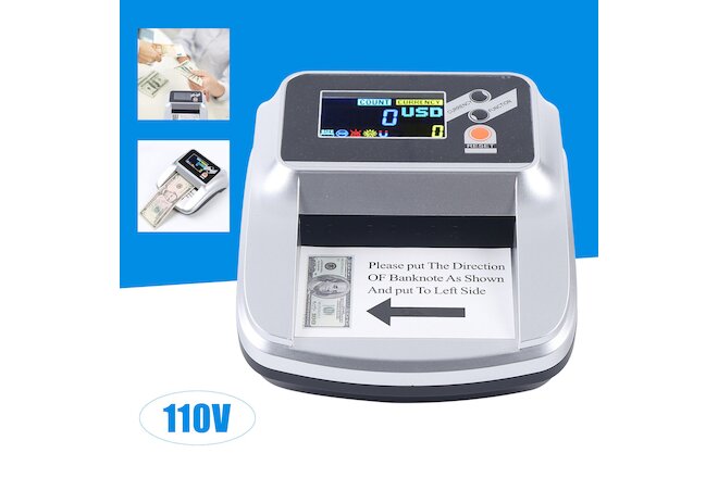 Money Bill Counter Machine Cash Counting Counterfeit Detector US Dollar 2 in 1??
