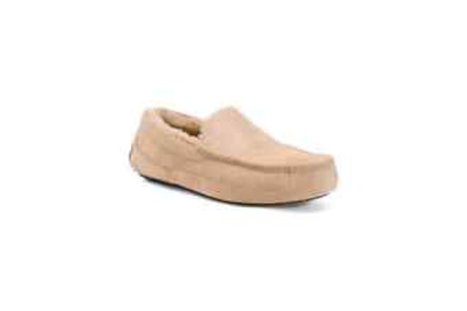 NWB UGG Men's Ascot Shearling Lined Moccasins Suede Sand Slippers sz 9; 10