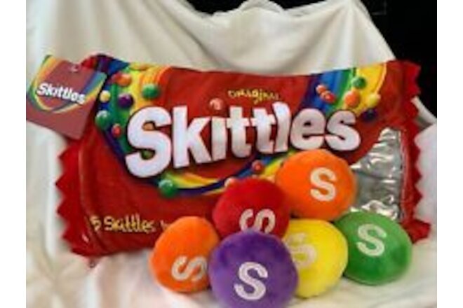 Stuffed Skittles Candy Bag With 6 Candy Pillows