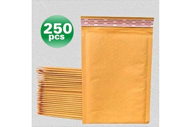 Yens® 250 #00 5x10 Kraft Bubble Padded Envelopes Mailers Inner 5 X 9 250KF00