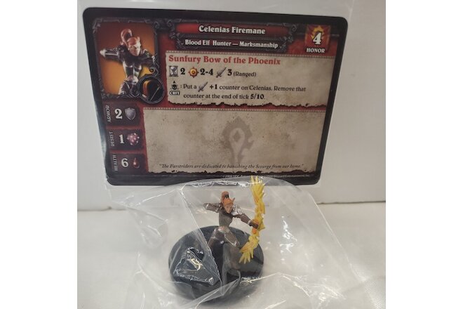 World of Warcraft Miniatures Celenias Firemane with Trading Cards Core Set Elf