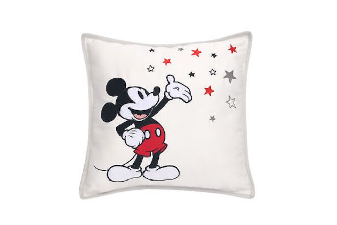 Lambs & Ivy Disney Baby Magical Mickey Mouse Decorative Throw Pillow - White