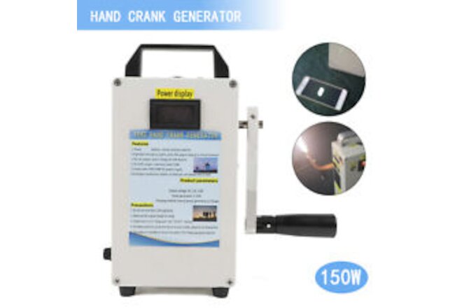 Hand Crank Generator Emergency Power Supply USB Charger Camping Outdoor Survival
