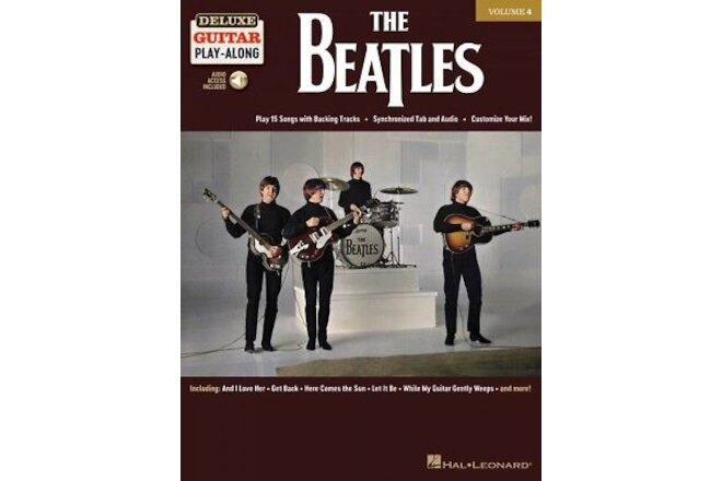 The Beatles Sheet Music Deluxe Guitar Play-Along Book and Audio NEW 000244968