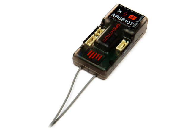 Spektrum AR6610T DSMX 6-Channel Telemetry Receiver, SPMAR6610T Small , NEW
