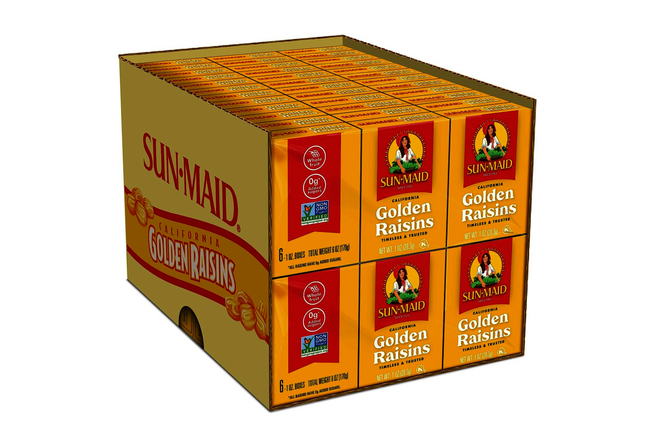 California Golden Raisins - (72 Pack) 1 Oz Snack-Size Box - Dried Fruit Snack fo