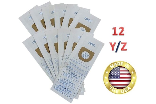Hoover Type Y/Z Vacuum Bags 12pk Microfiltration 2 Ply System WindTunnel Tempo !