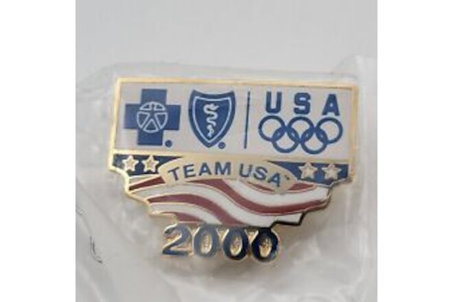 PIN 2000 Olympic Team USA Blue Cross Lapel Hat
