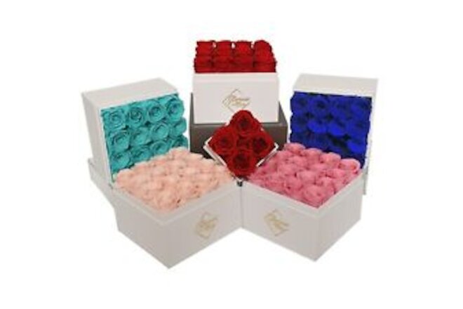 Handmade Preserved Real Roses in a Gift Box - 16 roses - Preserved Flowers