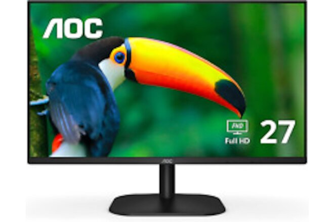 27B2H 27" Full HD IPS Monitor, 3-Sided Frameless & Ultra Slim Design, HDMI and V