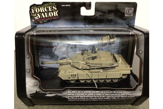 Forces of Valor US M1A2 Abrams Tank - NEW - 1:72, Baghdad 2003, diecast