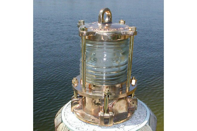 Nautical Bronze Piling post Nautical Dock Light - marine ship lights