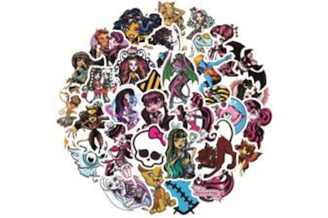 50PCS Monster High Stickers for Water Bottles Stickers for Teens,Adults | Per...
