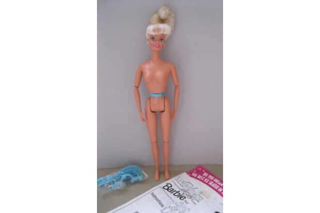 NEW 1997 Nude Barbie Doll Olympic Skater Ice Capade UPDO DIAL ON BACK Directions