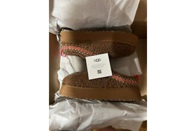 Women's Shoes UGG TAZZ  BRAID Platform Slippers 1143976 HARDWOOD W10