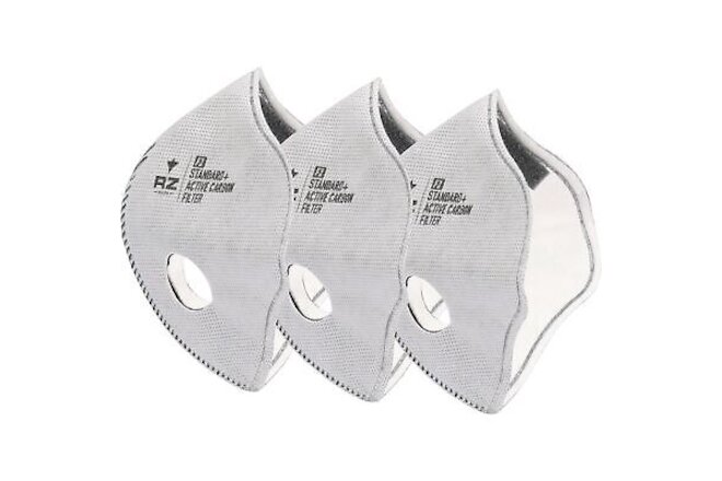 RZ Mask F1 Active Carbon Filters — 3-Pk. of Replacement Filters for F1 Masks,