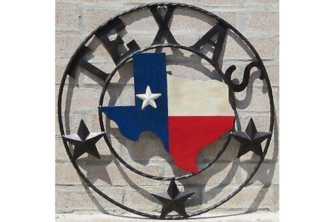LL Home Metal Texas Map Circle by LL Home