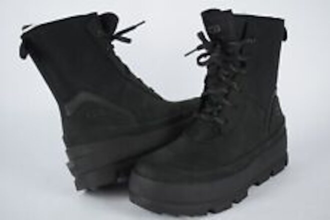 NIB! Womens The Ugg Lug Black Sneaker Boots 1143833 sz 9 Waterproof Logo Lace Up