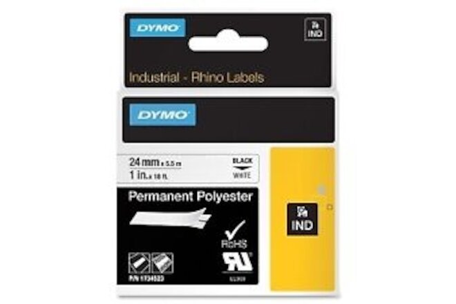 NEW Dymo 1734523 Rhino Permanent Polyester Tape - 15/16" Width x 18 ft Length