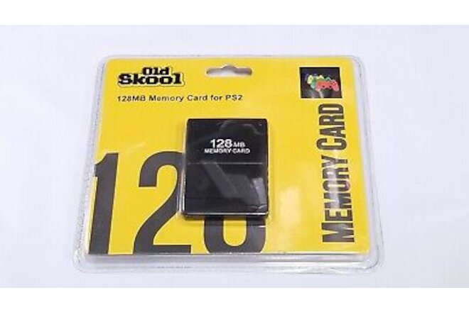 Old Skool PlayStation 2 PS2 128MB Memory Card ** BRAND NEW **