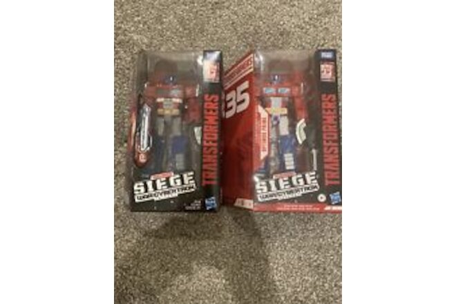 Transformers Generations  Siege WFC Optimus Prime Lot 35th Cell Shaded And Reg.