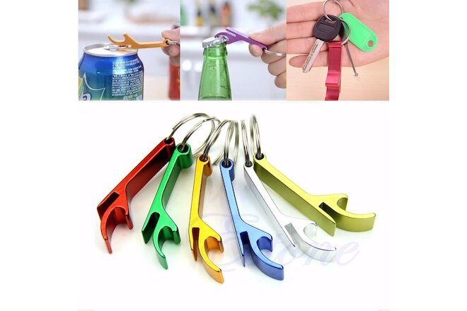3 Pcs Bottle Opener Key Ring Chain Keyring Keychain Metal Beer Bar Tool Claw New