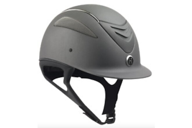 One K Defender Chrome Stripe Helmet - Grey Matte Chrome Stripe, 470152, Large