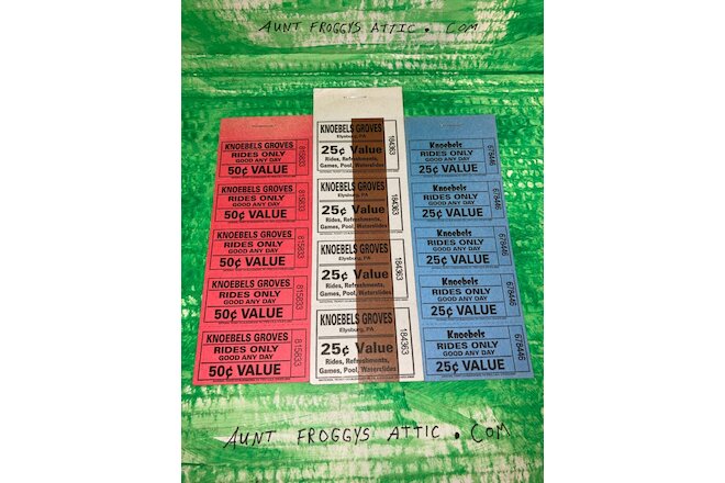 Aunt Froggy's Attic Knoebels Amusement Park Tickets Ride Pennsylvania Vintage
