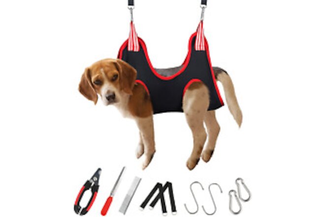 Dog Grooming Hammock Harness for Nail Trimming, Pet Grooming Sling Restraint Bag