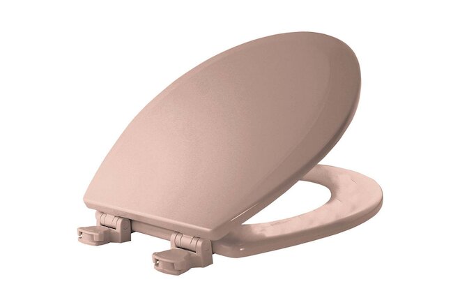 Bemis 500EC063 Round Closed Front Toilet Seat with Cover in Venetian Pink
