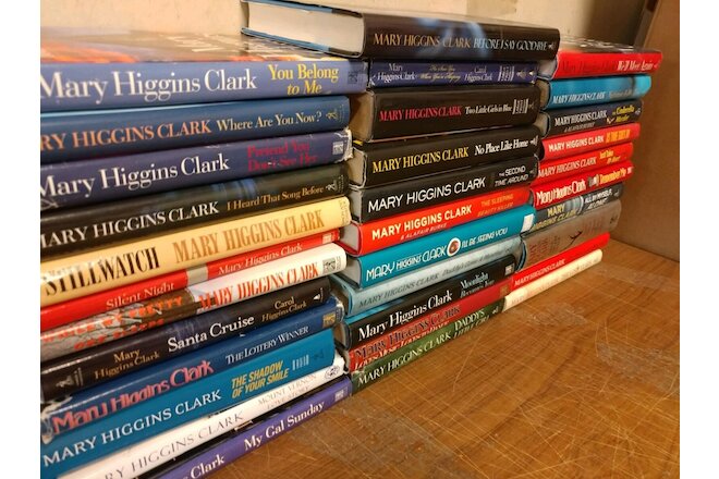 Lot of 10 Mary Higgins Clark Mystery Suspense Thriller Novel Hardcover Books MIX